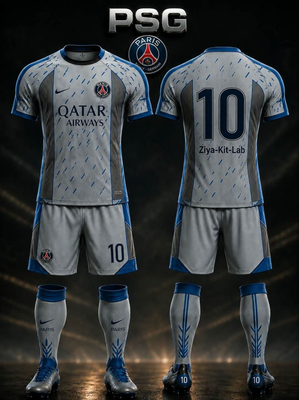 PSG Nike Away Stadium Long Sleeve Shirt 2026-27